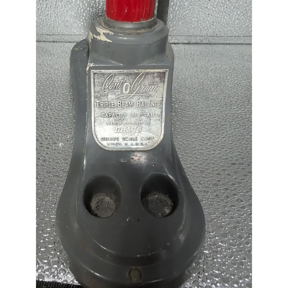 Ohaus Cent-O-Gram Balance 311g Triple Beam Scale w Calibration Weight Set USA